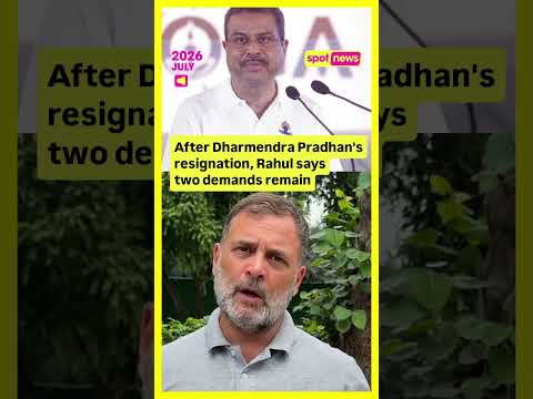 Rahul Gandhi released a video congratulating students on Dharmendra Pradhan's resignation.