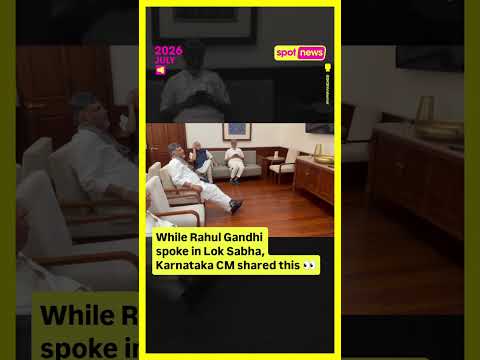 Karnataka CM shared a video on social media while Rahul Gandhi was delivering his Lok Sabha speech