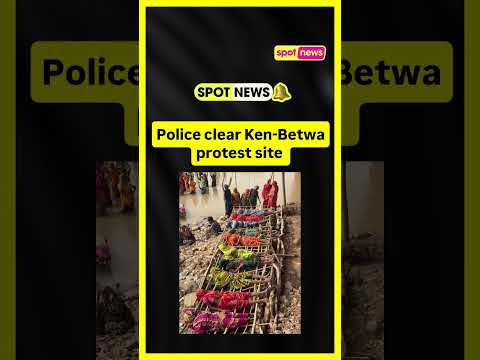Police cleared the protest site in Chhatarpur