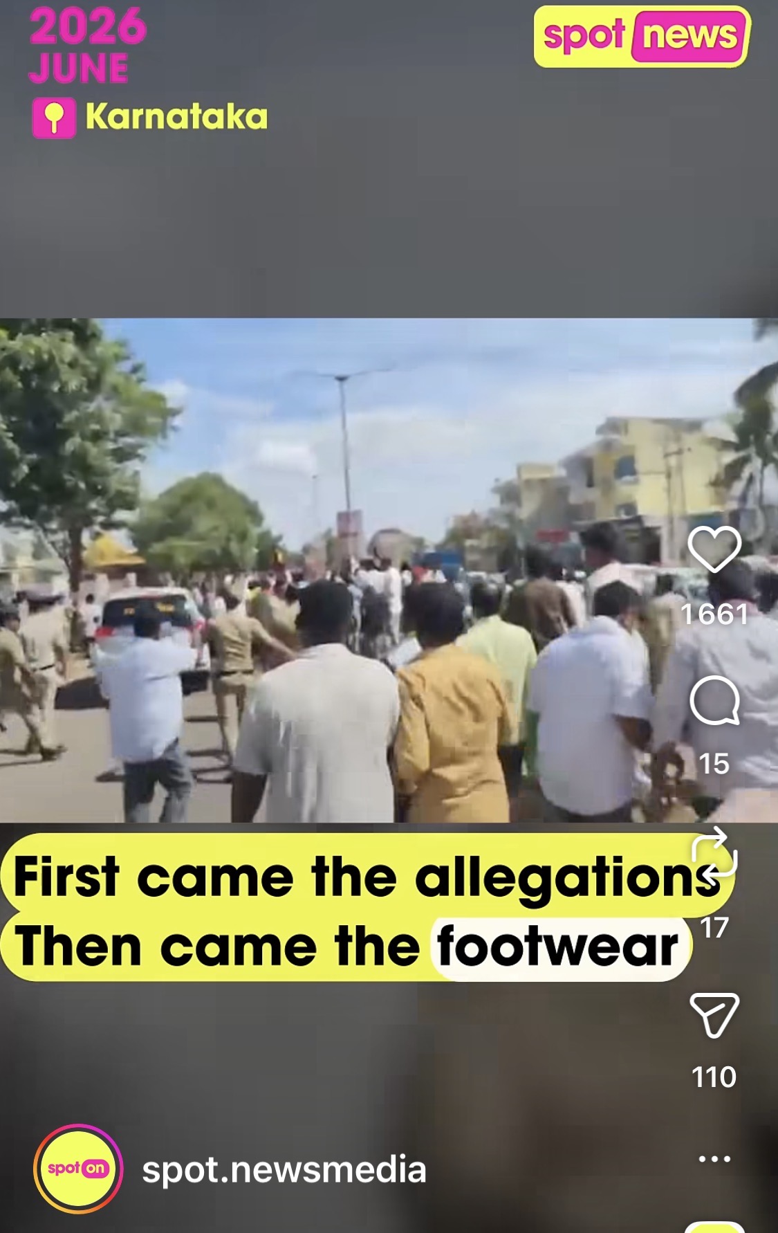Spot On story screenshot about a Karnataka public incident