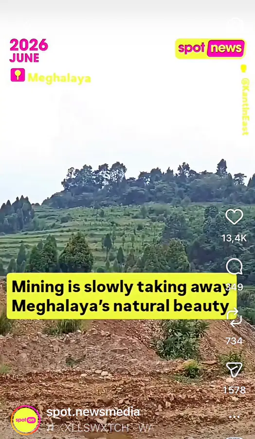 Spot On story screenshot about mining in Meghalaya