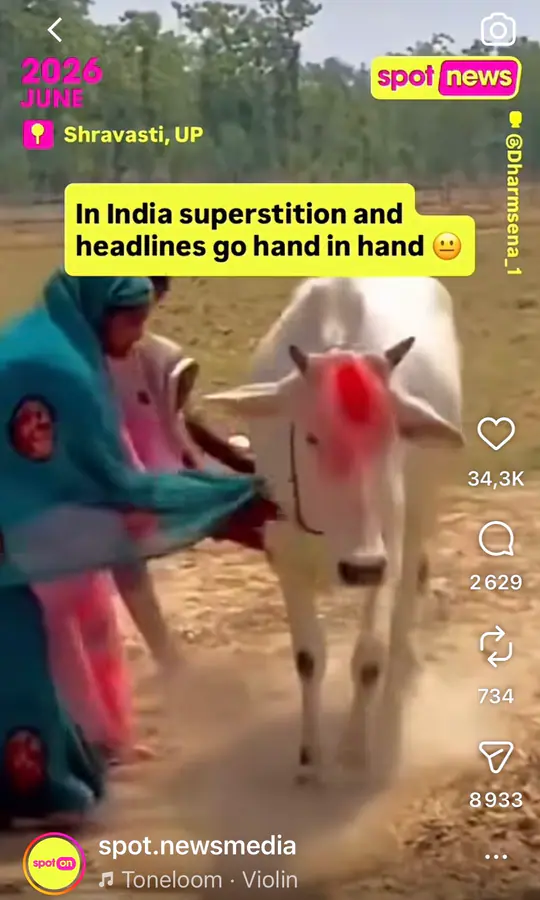 Spot On story screenshot about superstition and headlines