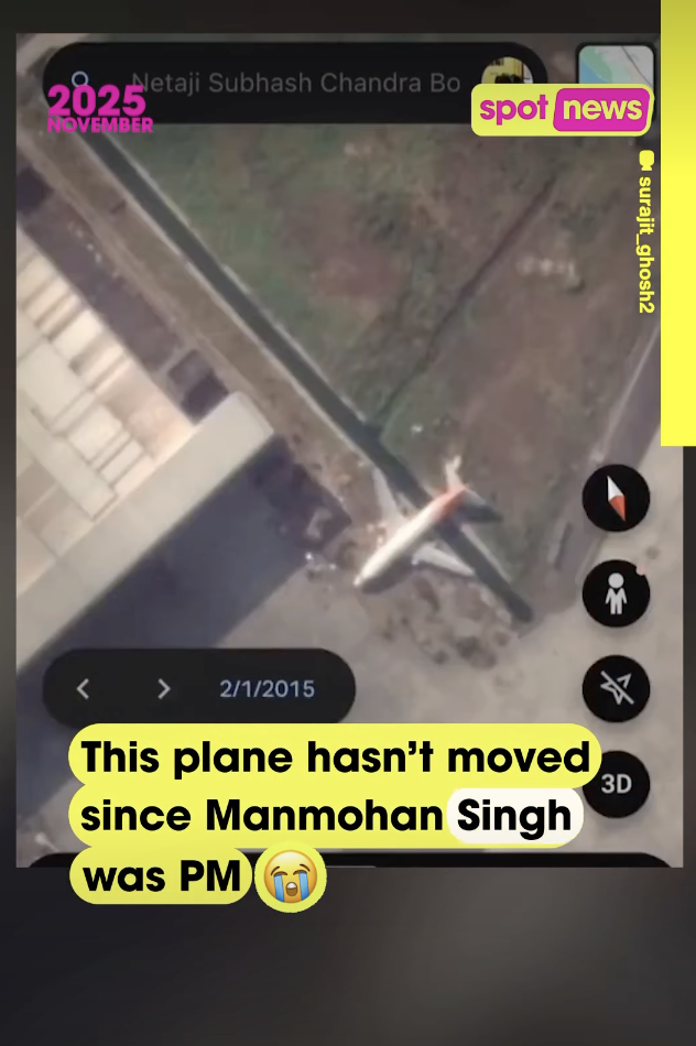 Spot On story about an Air India plane that has not moved